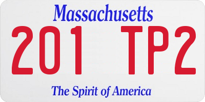 MA license plate 201TP2