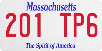 MA license plate 201TP6