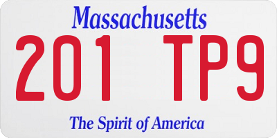MA license plate 201TP9