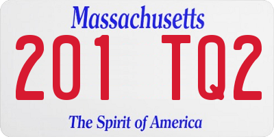 MA license plate 201TQ2