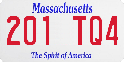 MA license plate 201TQ4