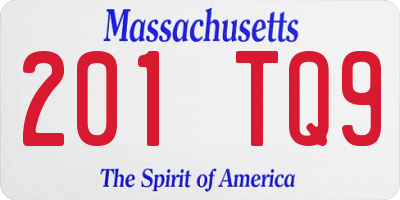 MA license plate 201TQ9