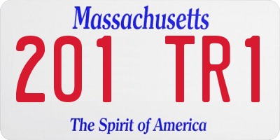 MA license plate 201TR1