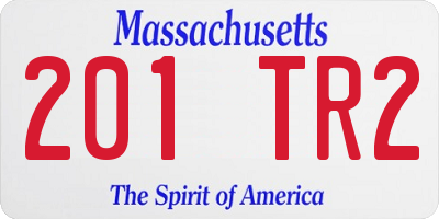 MA license plate 201TR2