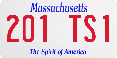 MA license plate 201TS1