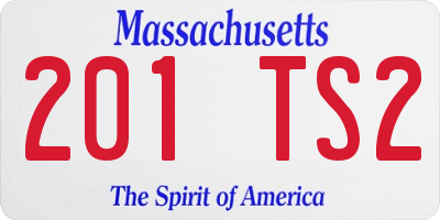 MA license plate 201TS2