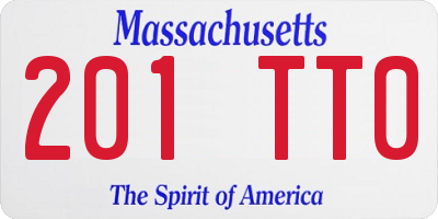 MA license plate 201TT0