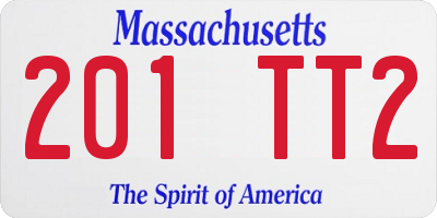 MA license plate 201TT2