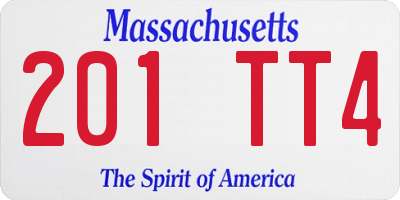 MA license plate 201TT4