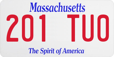 MA license plate 201TU0