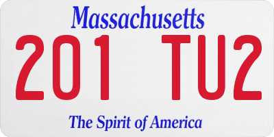 MA license plate 201TU2