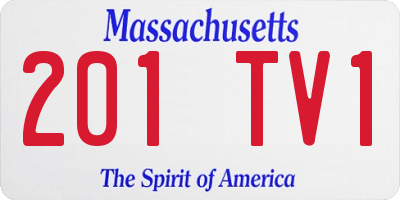 MA license plate 201TV1