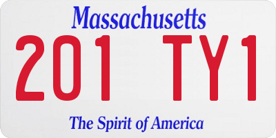 MA license plate 201TY1