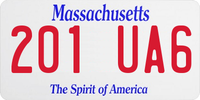 MA license plate 201UA6