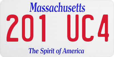 MA license plate 201UC4
