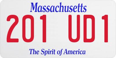 MA license plate 201UD1
