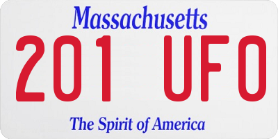 MA license plate 201UF0