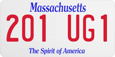 MA license plate 201UG1