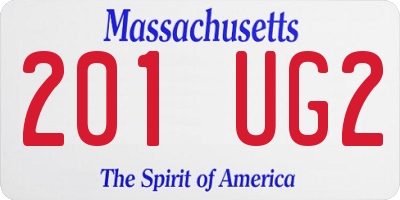 MA license plate 201UG2