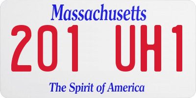 MA license plate 201UH1