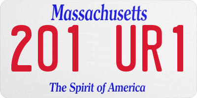 MA license plate 201UR1