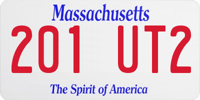 MA license plate 201UT2