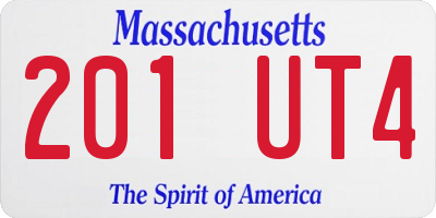 MA license plate 201UT4