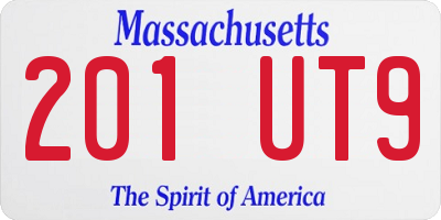 MA license plate 201UT9