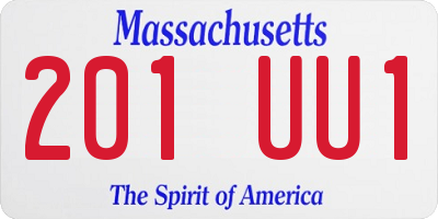 MA license plate 201UU1