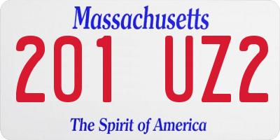 MA license plate 201UZ2