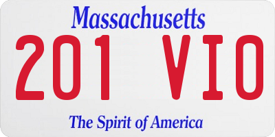 MA license plate 201VI0
