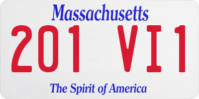 MA license plate 201VI1