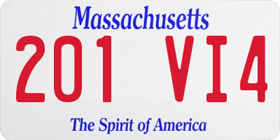 MA license plate 201VI4