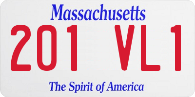 MA license plate 201VL1