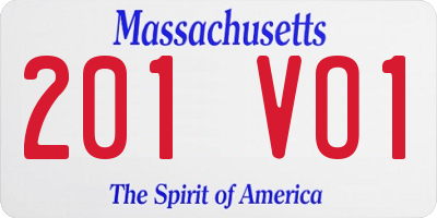 MA license plate 201VO1