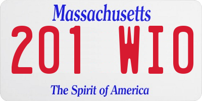 MA license plate 201WI0