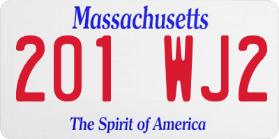 MA license plate 201WJ2
