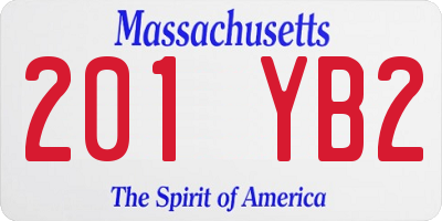 MA license plate 201YB2