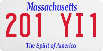 MA license plate 201YI1