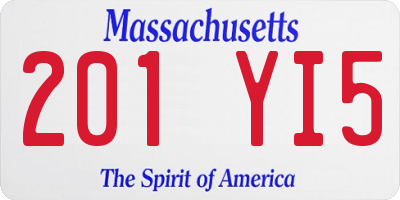 MA license plate 201YI5