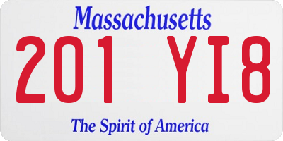 MA license plate 201YI8