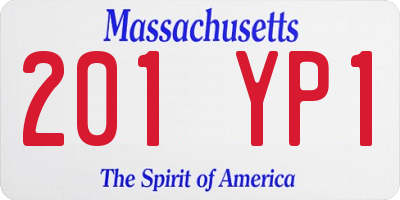 MA license plate 201YP1