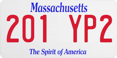 MA license plate 201YP2