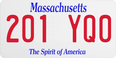 MA license plate 201YQ0