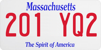 MA license plate 201YQ2