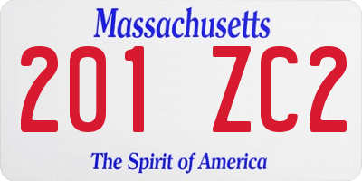 MA license plate 201ZC2