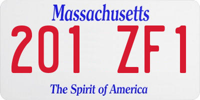 MA license plate 201ZF1