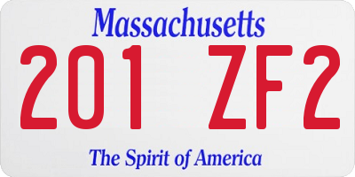 MA license plate 201ZF2