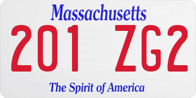MA license plate 201ZG2