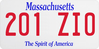 MA license plate 201ZI0